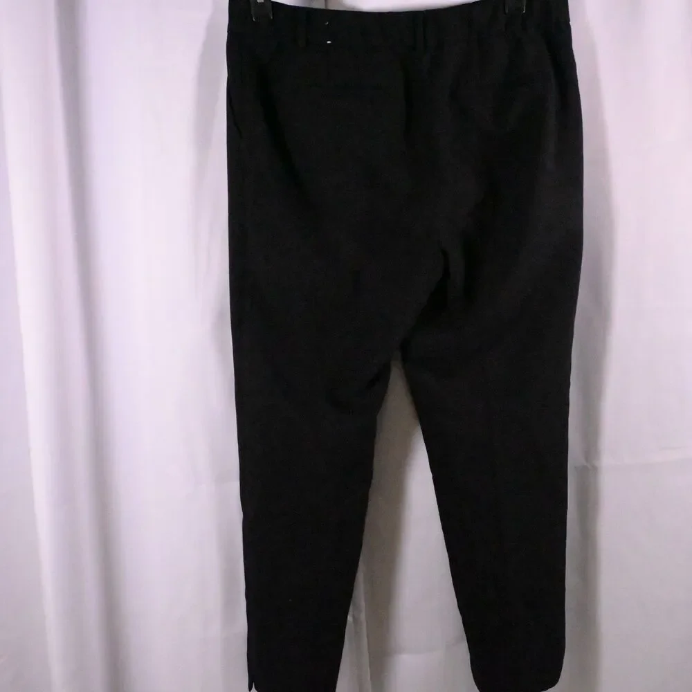 Talbots Womens 12p Petite 33x26 Black Hampshire High Rise Ankle‎ Pants